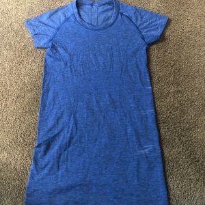 Blue lulu lemon short sleeve shirt